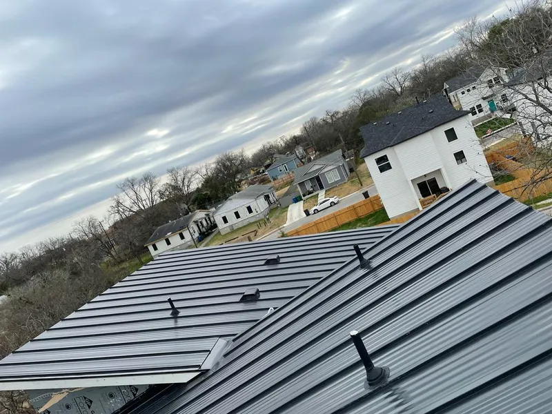 Standing seam metal roof panels with vents for Skylight Repair in Diboll